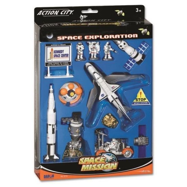 Daron Worldwide Trading Daron Worldwide Trading  RT38145K Lunar Explorer 16 Piece Playset W/KENNEDY Space Center Sign RT38145K